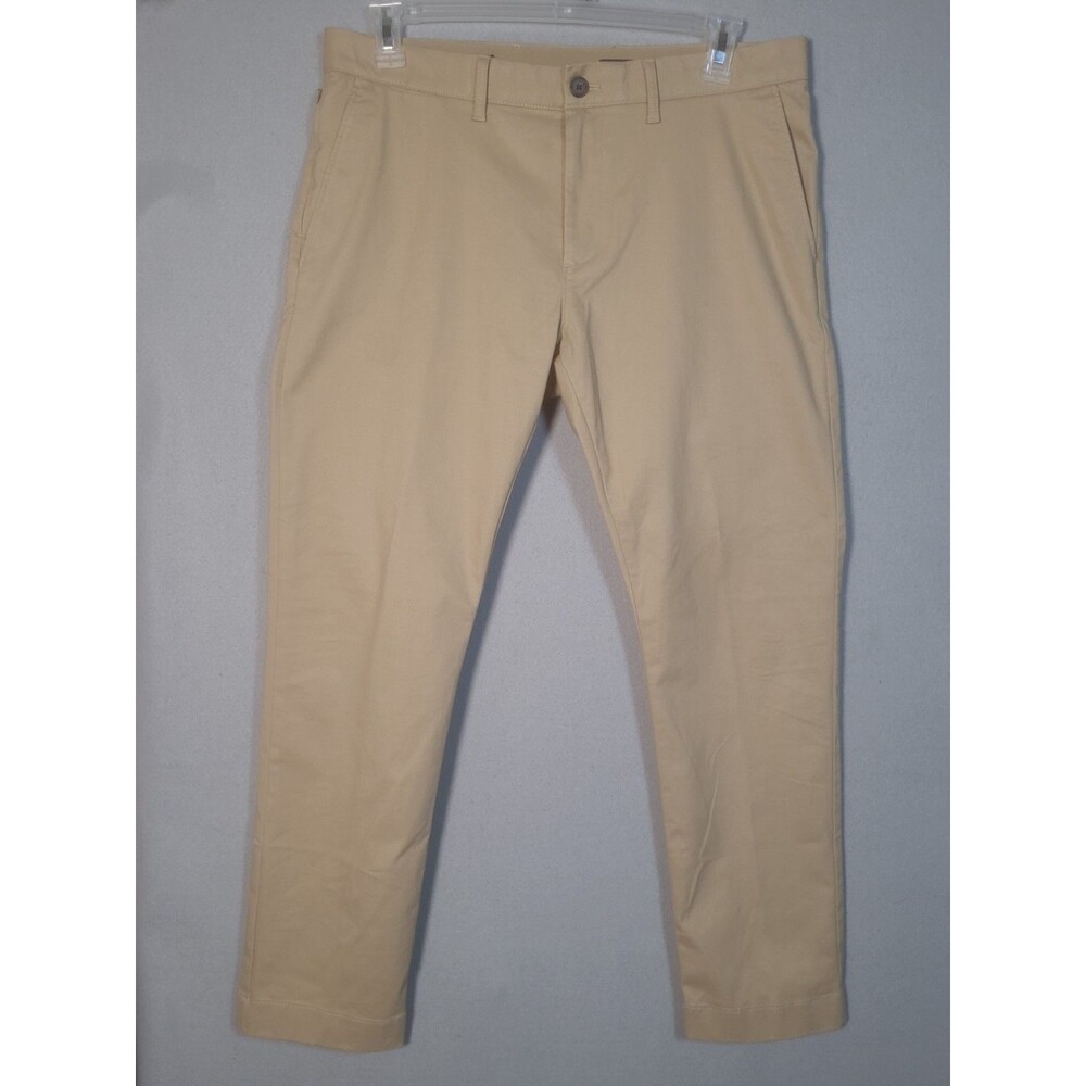J.Crew Flex Chino Pants Mens 34x29 (34x30Tag) Tan Slim Fit  Office Tech Pants